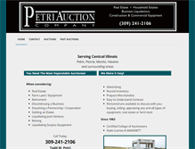 Tablet Screenshot of petriauction.com